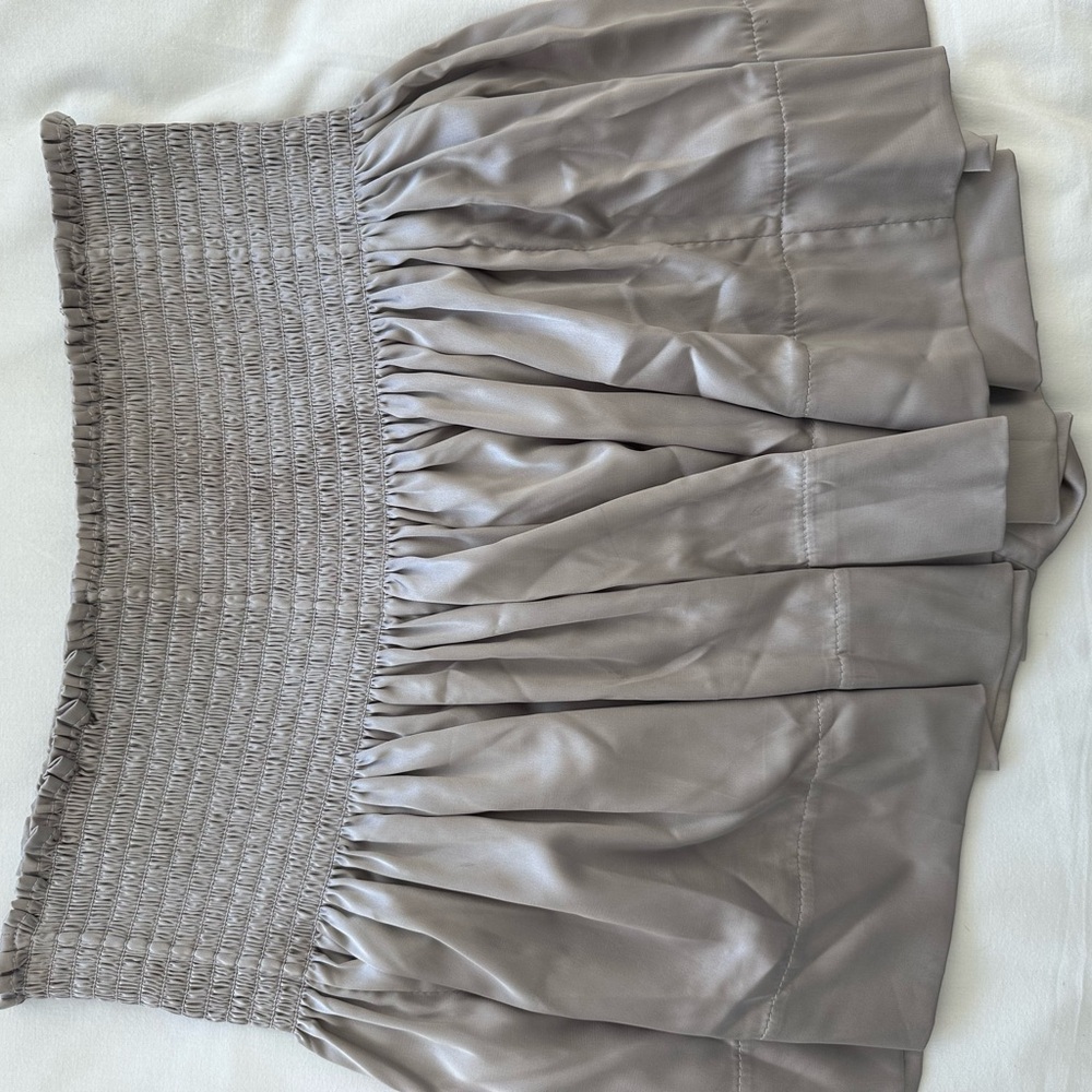 Natural LifeGrey/Silver Smocked Skirt